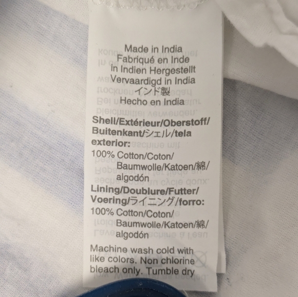 J. Crew Striped Blue/White Tiered Popover Cotton Dress sz M Preppy Minimalist - Picture 4 of 12